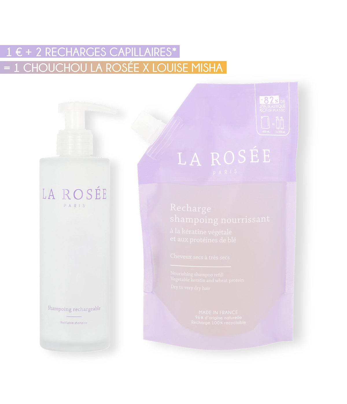 Duo Recharge shampoing nourrissant et son flacon rechargeable