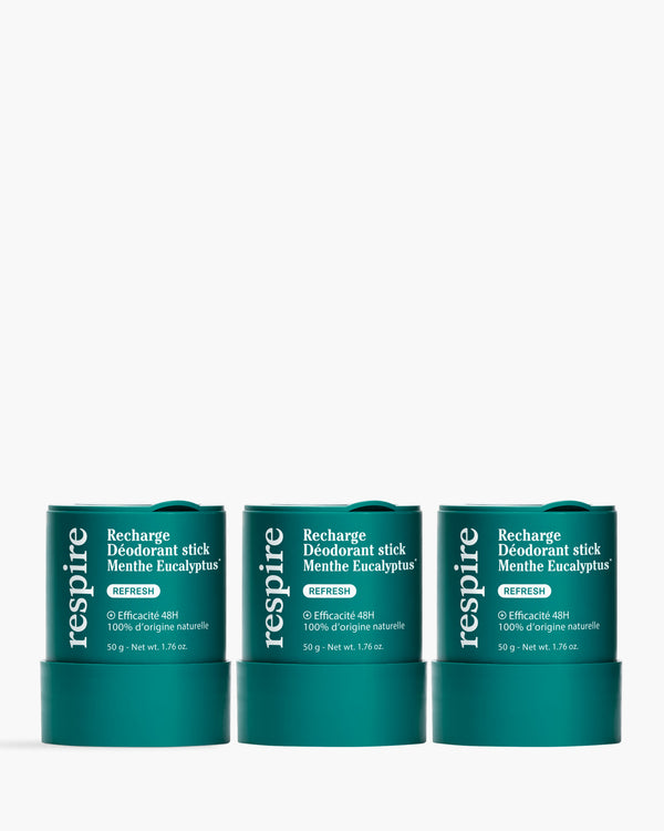 Kit Recharge Déodorant stick Menthe Eucalyptus