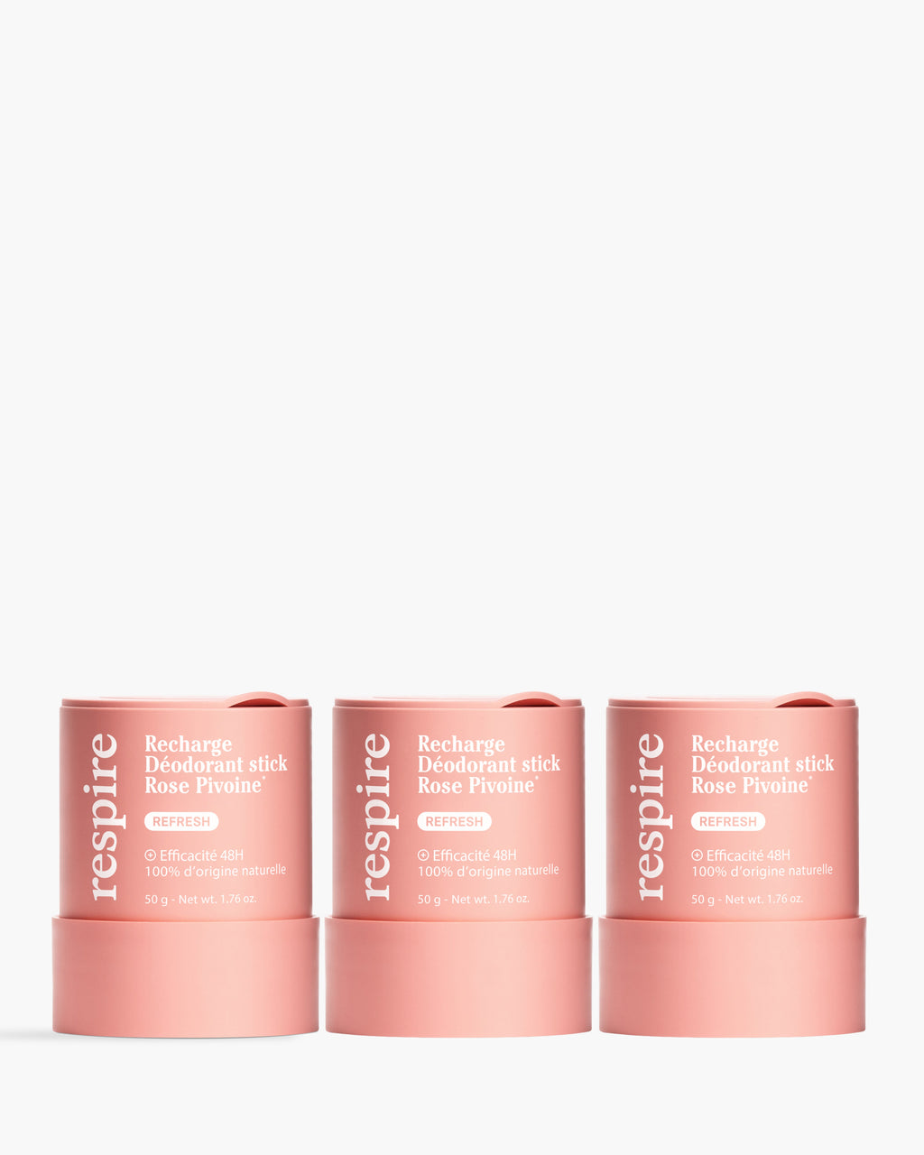 Kit Recharge Déodorant stick Rose Pivoine