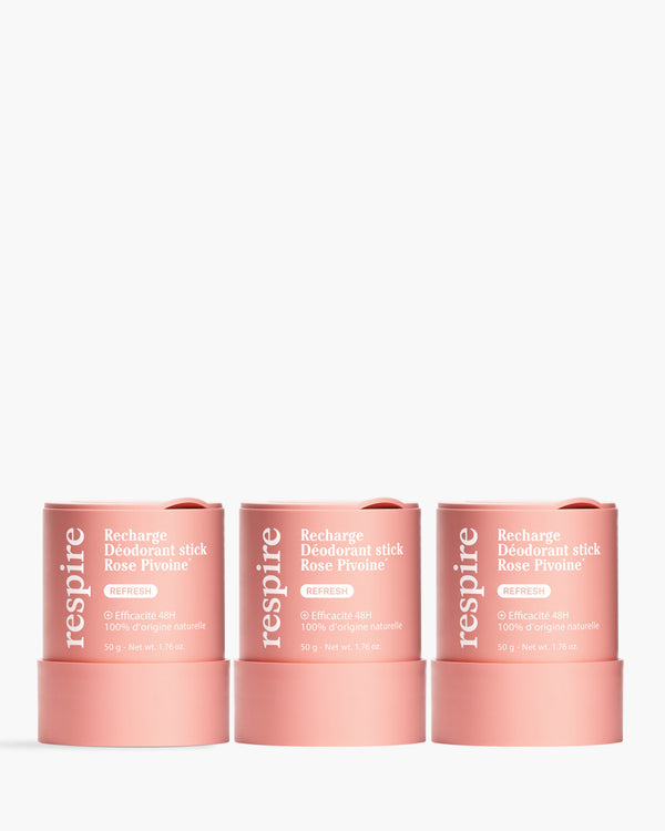 Kit Recharge Déodorant stick Rose Pivoine