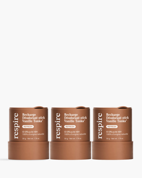 Kit Recharge Déodorant stick Vanille Tonka