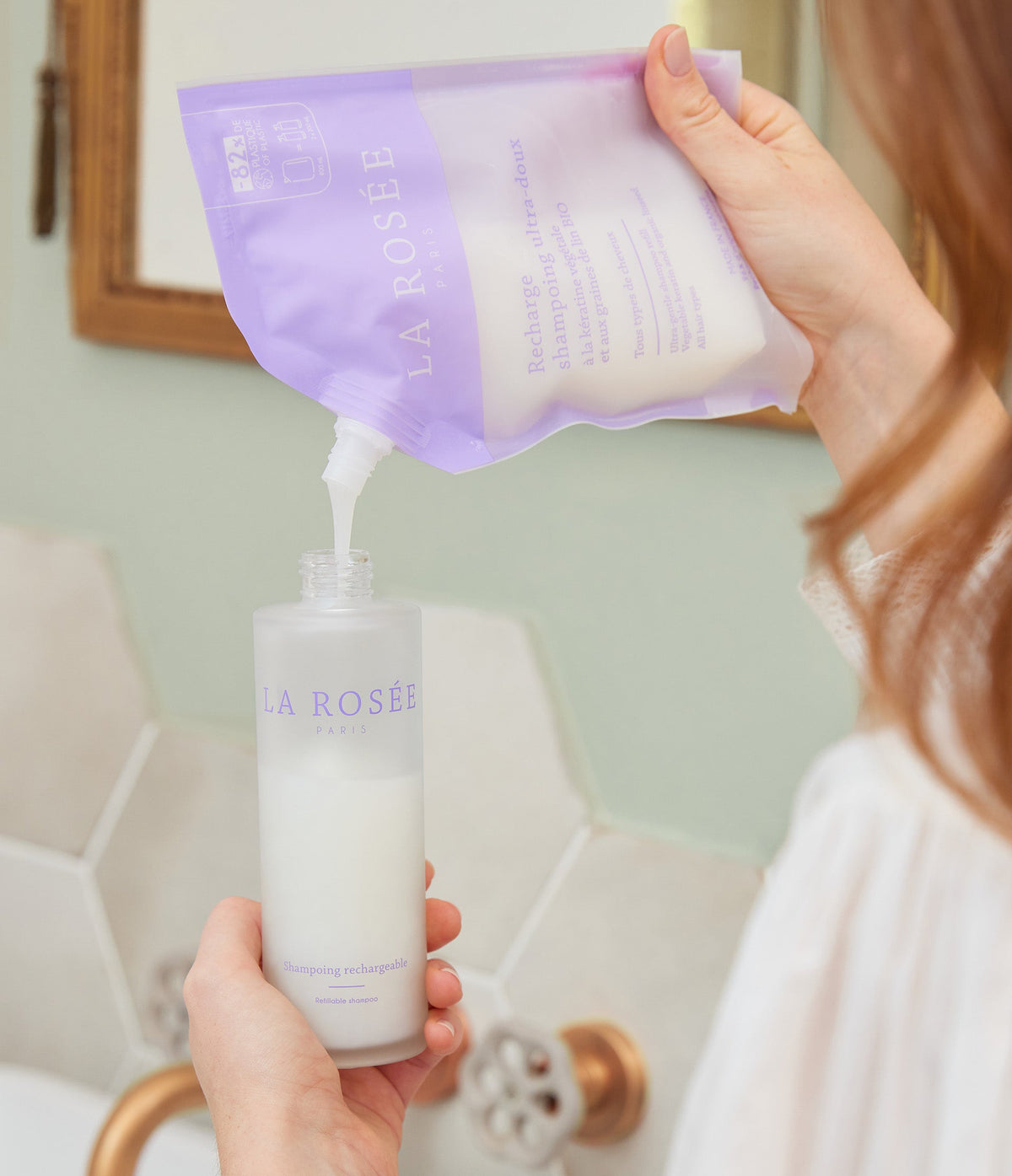 Duo Recharge shampoing ultra-doux et son flacon rechargeable