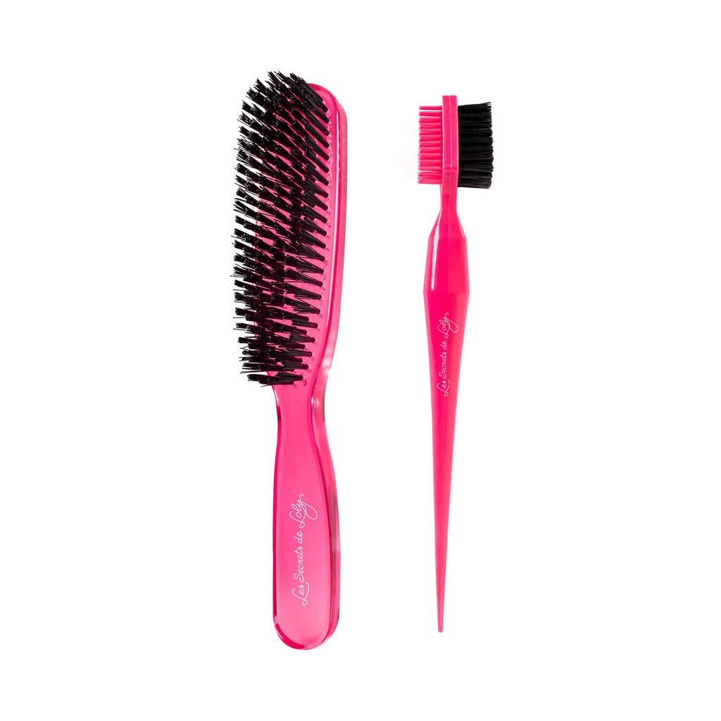 Accessoires pour un plaquage réussi - Brosse plaquante et brosse baby hair