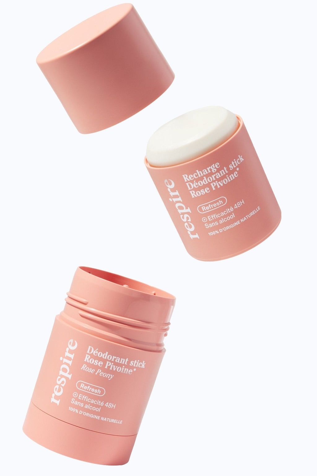 Kit Recharge Déodorant stick Rose Pivoine
