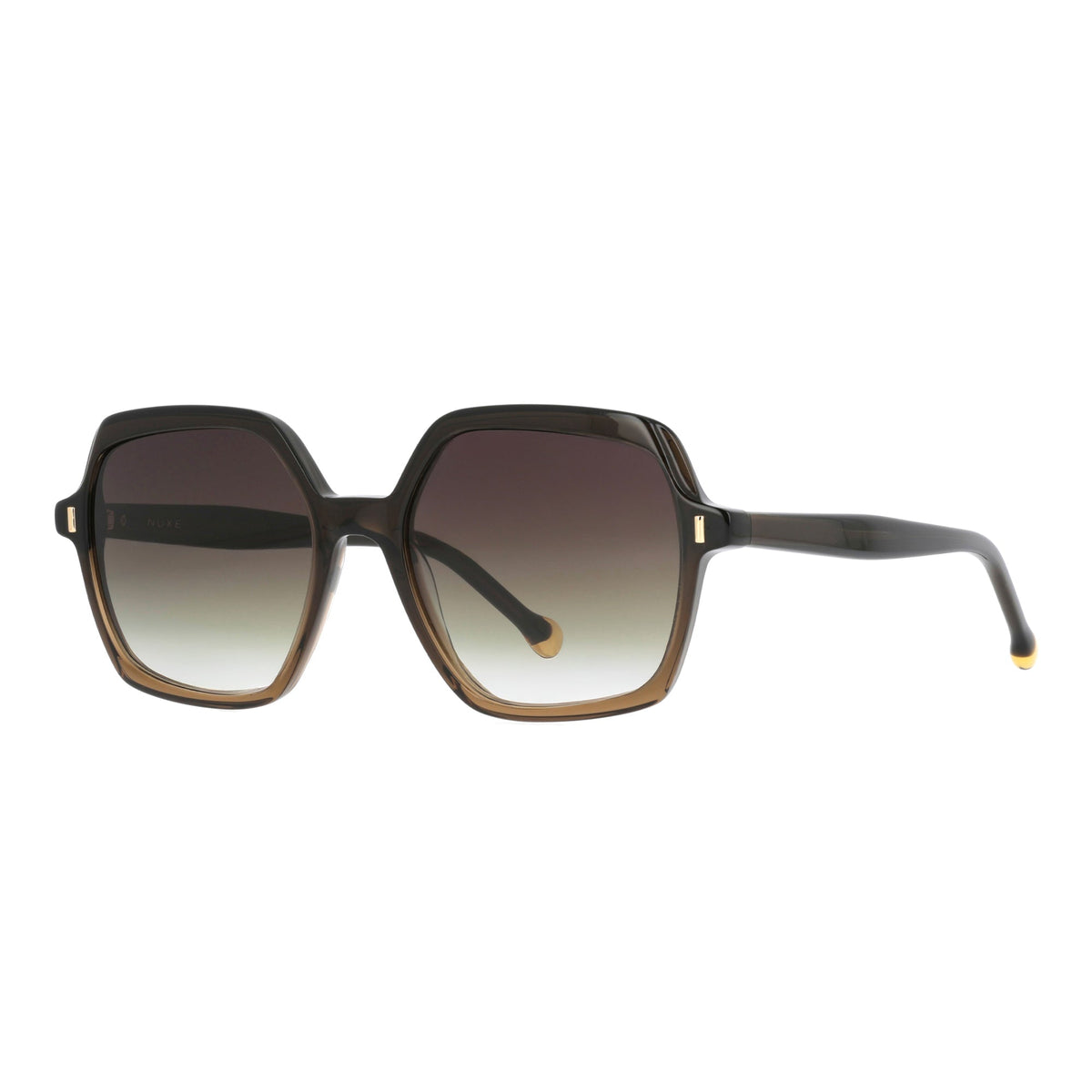 Lunettes de soleil Soyeuse - Brun foncé/Cristal beige